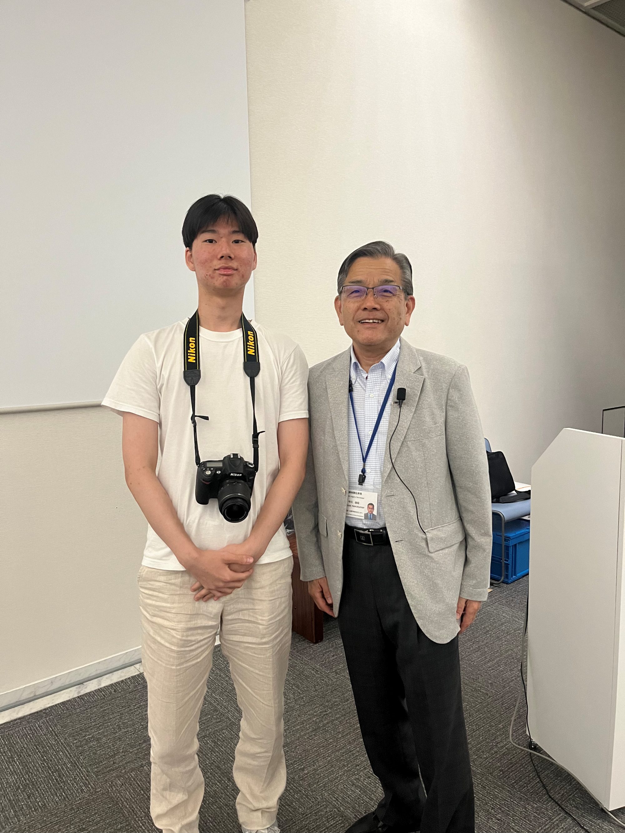 With a hibakusha legacy successor at the Hiroshima Peace Memorial Museum, after a session passing survivor testimony on to the next generation.